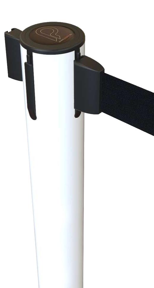 Poteau à sangle blanc